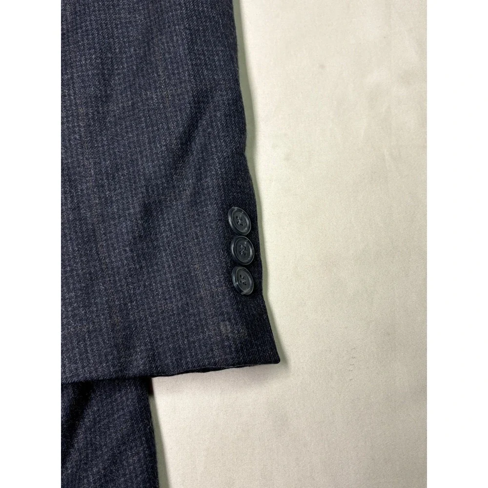 Jos A Bank Executive Collection Grey Glen Plaid 100% Wool Suit Men 2Pc 43R 38x28